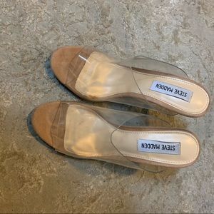 Steve Madden Clear Mules